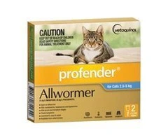 Buy Profender AllWormer for Cats 2.5 to 5kg Blue Pack |Pet Worm treatment | VetSupply