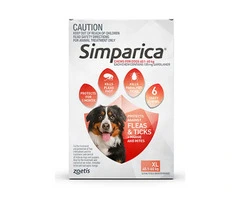 Simparica Chewables 120MG for XLarge Dogs 40.1-60KG (RED)