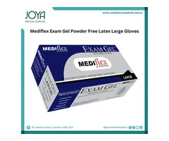 Mediflex Exam Gel Powder Free Latex Large Gloves | Australia - Joya Medical Supplies