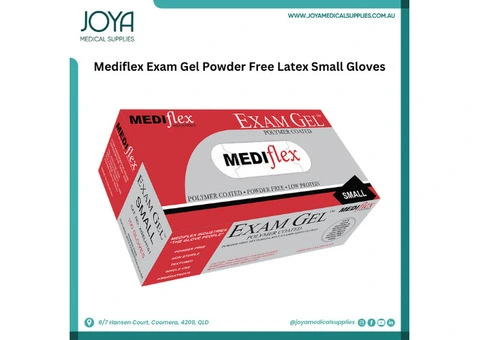 Mediflex Exam Gel Powder Free Latex Small Gloves | Australia