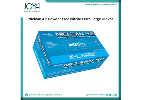 Niclean 4.2 Powder Free Nitrile Extra Large Gloves | Australia