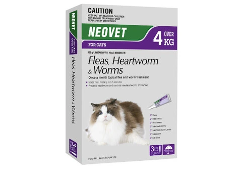 Neovet Flea and Worming For Cats over 4kg Purple