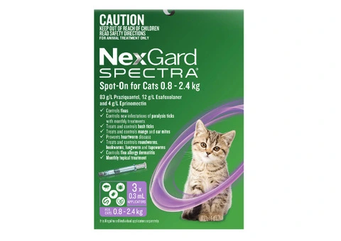 Nexgard Spectra Spot-On for Kittens and Small Cats 0.8 to 2.4kg