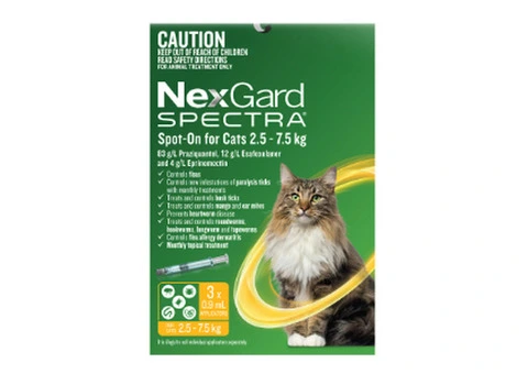 Nexgard Spectra Spot-On for Large Cats 2.5 to 7.5kg
