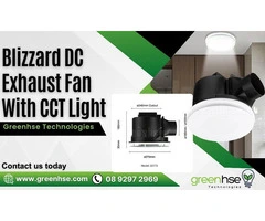 Blizzard DC Exhaust Fan With CCT Light by Greenhse Technologies
