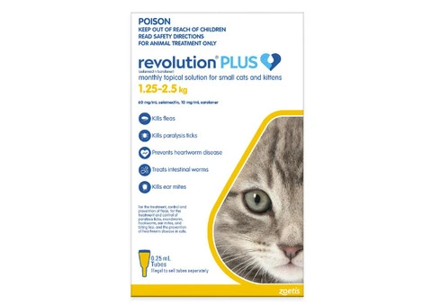 Revolution Plus for Kittens and Small Cats 1.25 - 2.5Kg (Yellow)