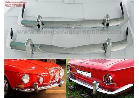 Volkswagen Type 34 bumper (1966-1969) by stainless steel - 3/4