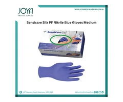 Sensicare Silk PF Nitrile Blue Gloves Medium | Australia