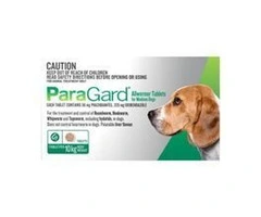 Buy Paragard Broad Spectrum Wormer Tablets for Dogs 10kg |Pet Worm treatment | VetSupply