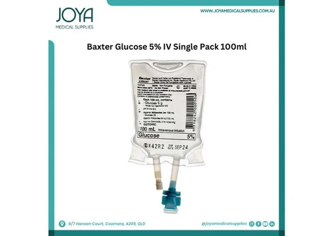 Baxter Glucose 5% IV Single Pack 100ml | Australia - Joya Medical Supplies