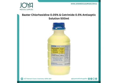 Baxter Chlorhexidine 0.05% and Cetrimide 0.5% Antiseptic Solution 500ml in Australia