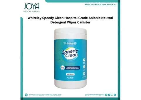 Whiteley Speedy Clean Hospital Grade Anionic Neutral Detergent Wipes Canister