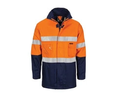 Mens HiVis Cotton Drill "2 in 1" Jacket with Tape