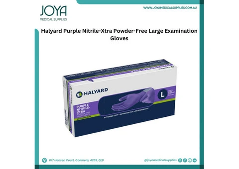 Halyard Purple Nitrile-Xtra Powder-Free Large Examination Gloves | Australia