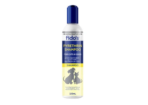 Fido's Pyrethrin Shampoo for Dogs and Cats - Flea and Tick Control