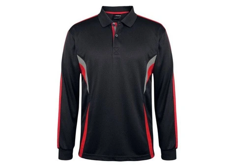 Mens Podium Long Sleeve Cool Polo