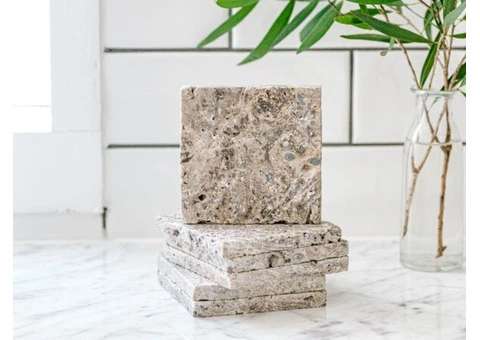 Platinum Silver - Natural Stone Coasters in Australia