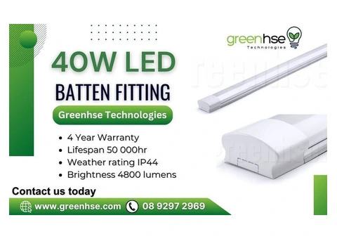 40W LED Batten Fitting Perth by Greenhse Technologies