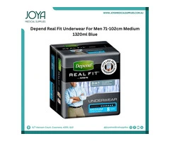 Depend Real Fit Underwear For Men 71-102cm Medium 1320ml Blue | Australia