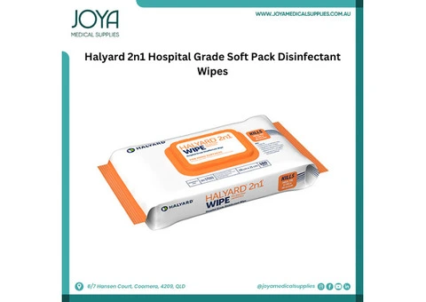 Halyard 2n1 Hospital Grade Soft Pack Disinfectant Wipes | Australia