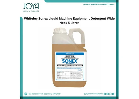 Whiteley Sonex Liquid Machine Equipment Detergent Wide Neck 5 Litres - Australia