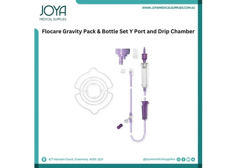 Flocare Gravity Pack and Bottle Set–Y Port and Drip Chamber | Australia