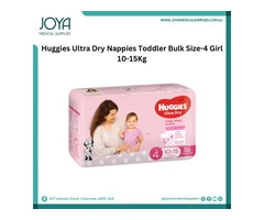 Huggies Ultra Dry Nappies Toddler Bulk Size-4 Girl 10-15kg | Australia