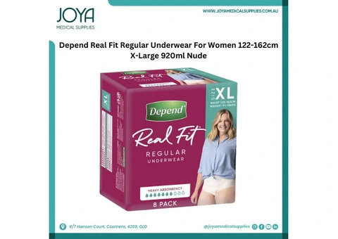 Depend Real Fit Regular Underwear For Women 122-162cm X-Large 920ml Nude | Australia