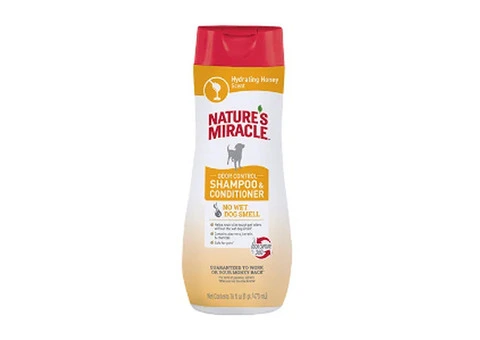 Nature's Miracle Odor Control Hydrating Honey Scent Shampoo & Conditioner for Dogs