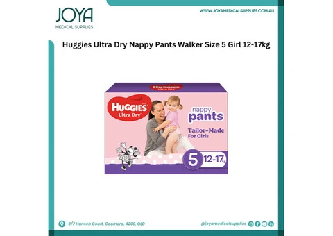 Huggies Ultra Dry Nappy Pants Walker Size 5 Girl 12-17kg | Australia