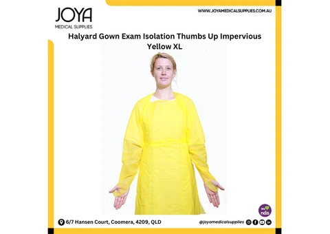 Halyard Gown Exam Isolation Thumbs Up Impervious Yellow XL | Australia