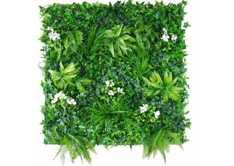 Luxury Snowy White Vertical Garden / Green Wall UV Resistant 100cm x 100cm - 1/4