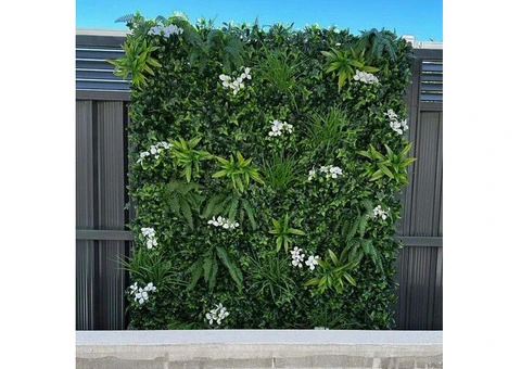 Luxury Snowy White Vertical Garden / Green Wall UV Resistant 100cm x 100cm - 2/4
