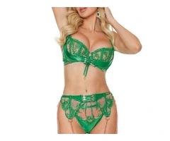 Shop Green Lace Bra Set At $129.99 From Lingerie Seduction