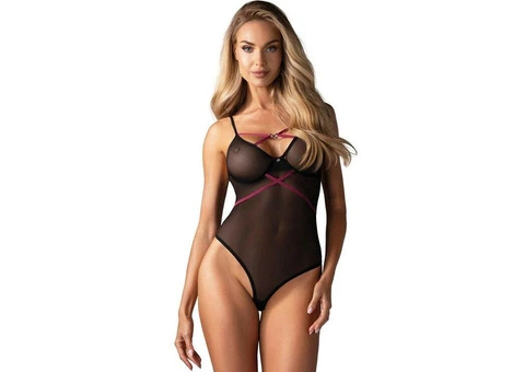Sheer Black Mesh Bodysuit Lingerie Available at Lingerie Seduction