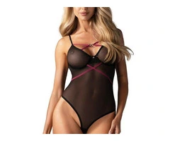 Buy Shimmer Lace Black Crotchless Teddy At $89.99 From Lingerie Seduction