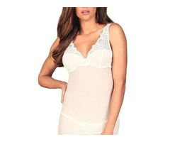 Elegant Ivory Lace & Mesh Underwire Chemsie Available at Lingerie Seduction