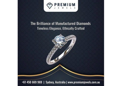 Shop Beautiful Manufactured Diamonds at Premium Jewels