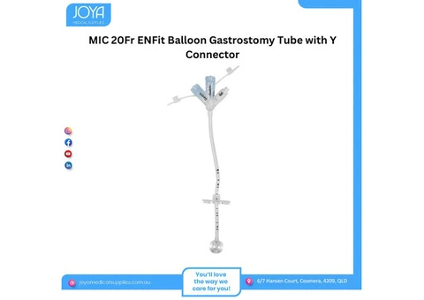 MIC 20FR ENFit Balloon Gastrostomy Tube with Y Connector | Joya Medical Supplies