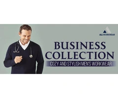 Get cozy and stylish mens workwear from our business collection