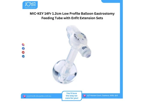 MIC-KEY 14Fr 1.2cm Low Profile Balloon Gastrostomy Feeding Tube with Enfit Extension Sets