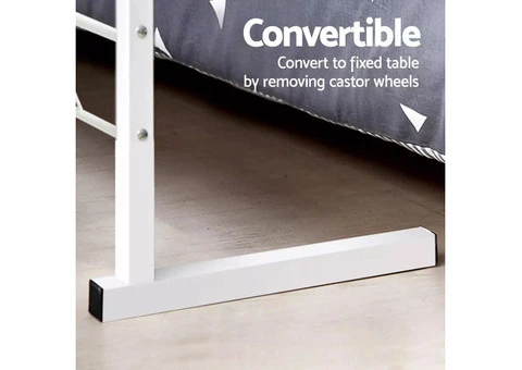 Artiss Laptop Desk Table Adjustable 60CM Light Wood - 5/6