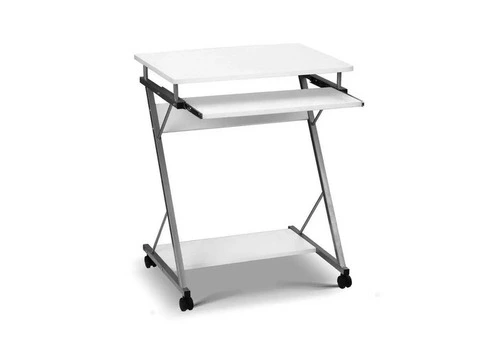 Artiss Computer Desk Keyboard Tray Shelf White 60CM - 1/6