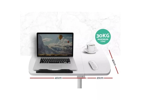 Artiss Laptop Desk Table Fan Cooling White 60CM - 3/6