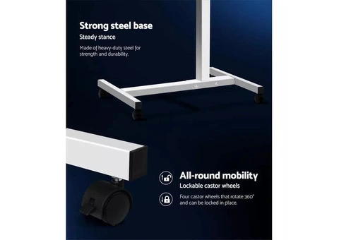 Artiss Laptop Desk Table Fan Cooling White 60CM - 5/6