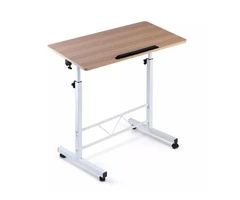 Artiss Laptop Desk Table Adjustable 80CM Light Wood