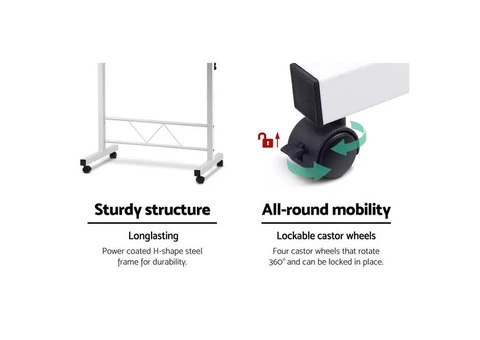 Artiss Laptop Desk Table Adjustable 80CM Light Wood - 4/6