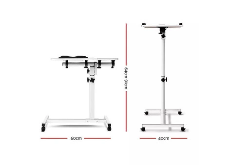 Artiss Laptop Desk Table Fan Cooling White 60CM - 2/6