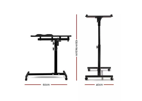 Artiss Laptop Desk Table Fan Cooling Black 60CM - 2/6