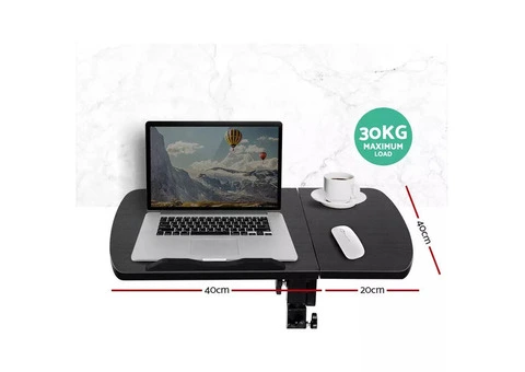 Artiss Laptop Desk Table Fan Cooling Black 60CM - 3/6